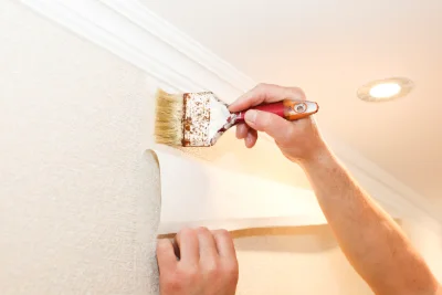 Pose de papier peint à Larressore — revêtements muraux et toiles de verre